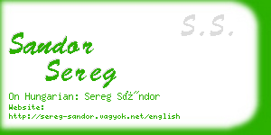 sandor sereg business card